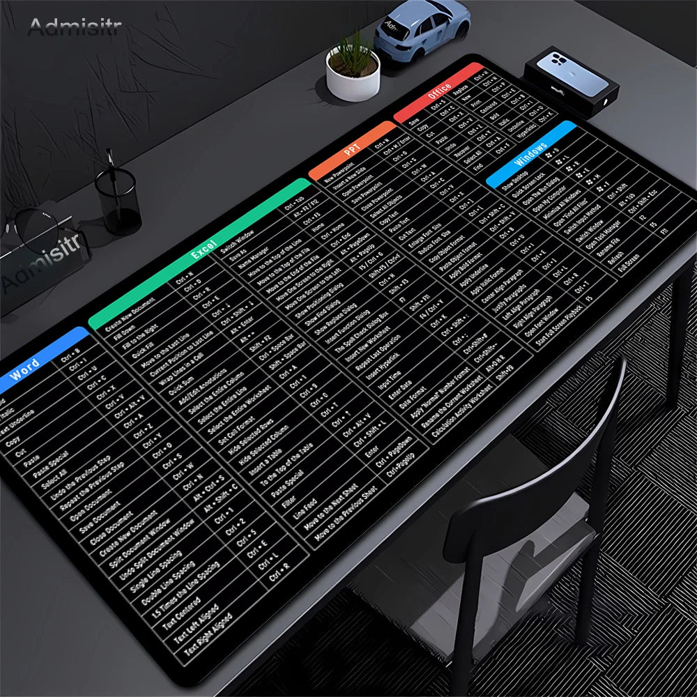 Word, Excel, PowerPoint, Office & Windows Shortcut Mouse Pad