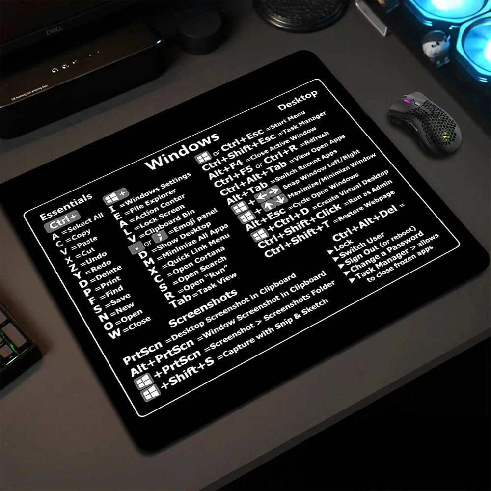 Windows Shortcuts Mini- Mouse Pad
