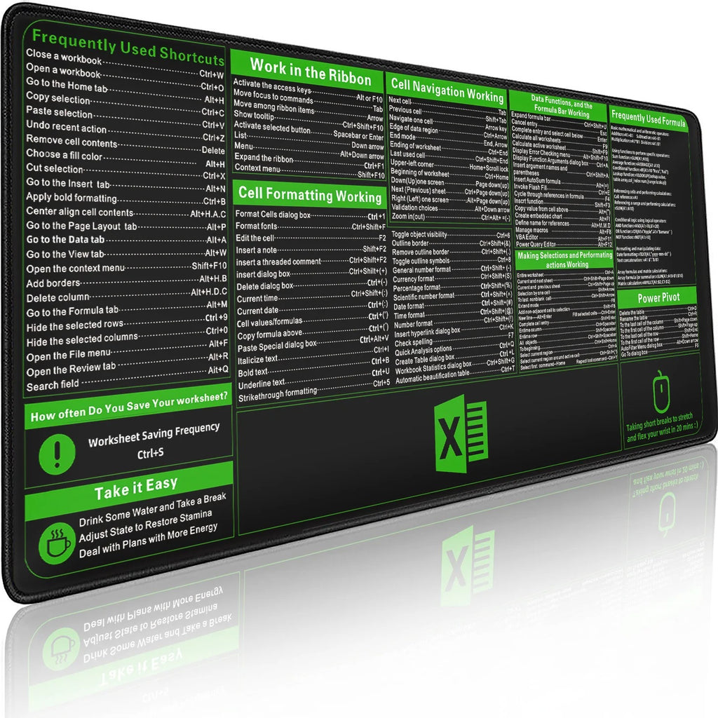 EXCEL Shortcuts Mouse Pad