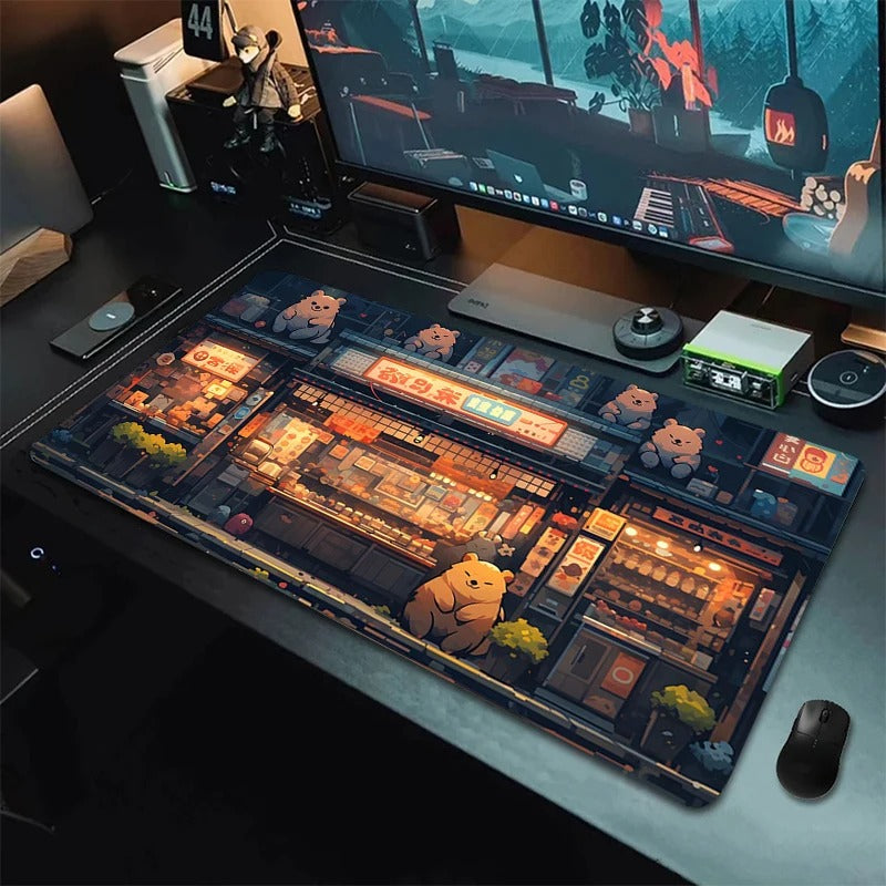 Cozy Night at Japanese Market- Mousepad