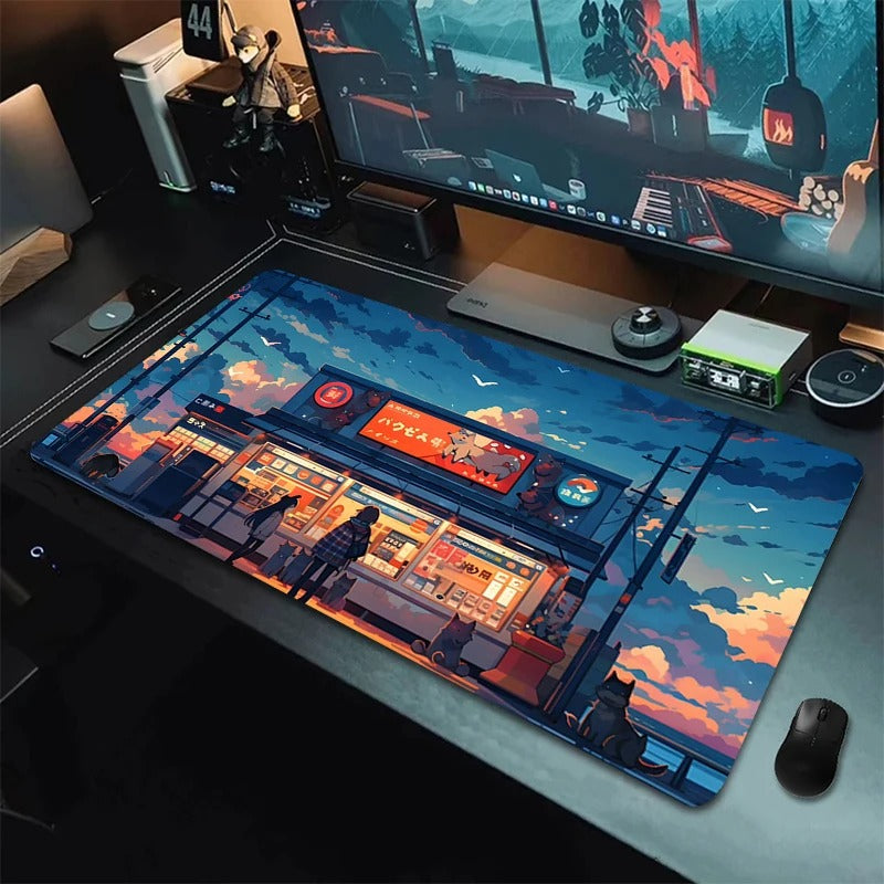 Cozy Night at Japanese Market- Mousepad